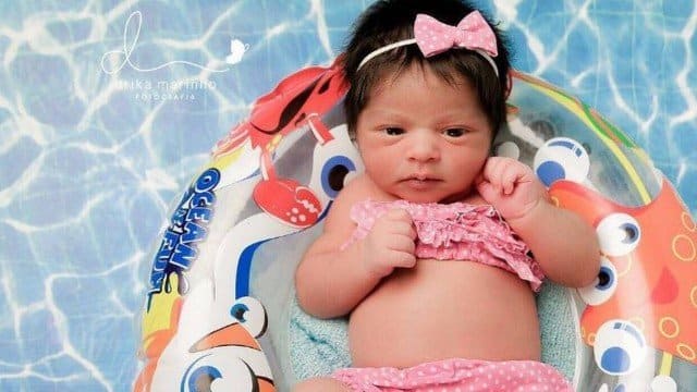 Yolanda, 1 mês, filha da atriz Juliana Alves e do marido, o diretor de cinema Ernani Nunes