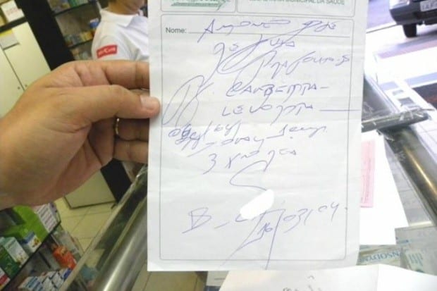 Letra feia de médicos