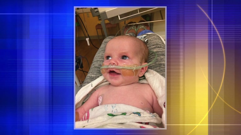 Bebê tem tumor no coração e precisa de transplante 