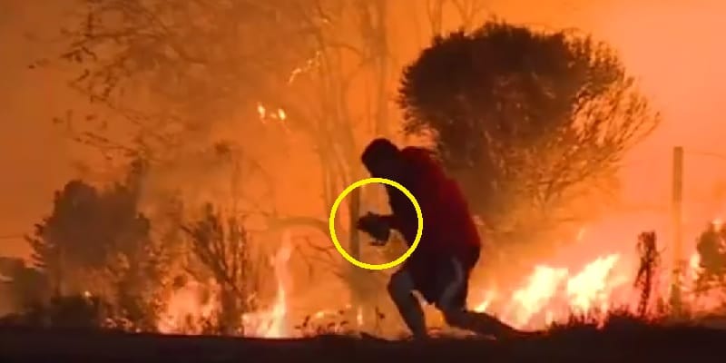 Homem arrisca a vida para salvar coelho de incêndio