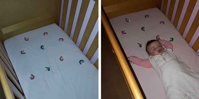 Mãe espalha um simples objeto no berço para que a filha pare de acordar durante a noite