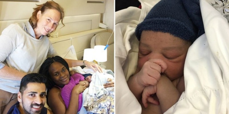 Mãe dá à luz há milhas de distâncias da terra ao entrar em trabalho de parto em voo