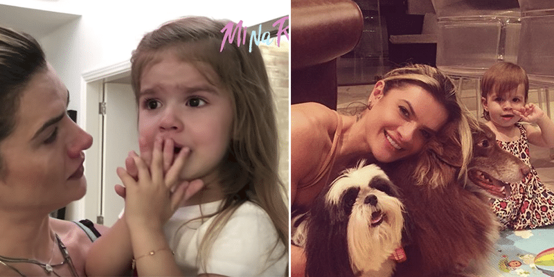 Filha de três anos de apresentador emociona a web ao chorar por ver seu cachorrinho falecido. Veja o momento