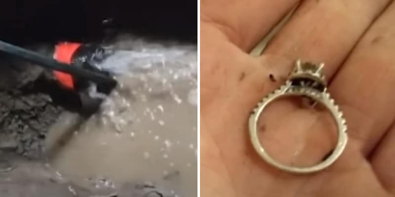 Casal pede ajuda ao vizinho para recuperar anel de noivado perdido