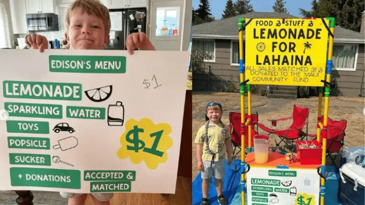 Garoto arrecada 17 mil para vítimas do incêndio no Havaí.